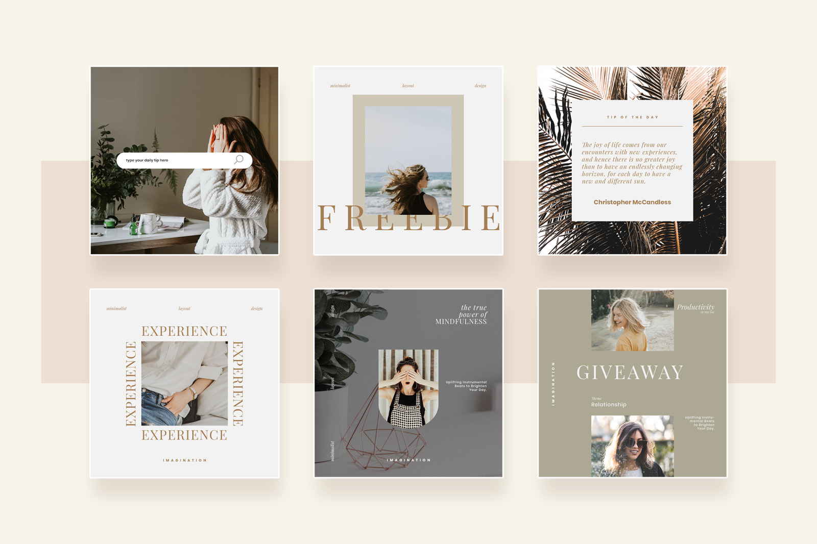 Minimalist Instagram Post & Story Template for Creator Minimalist Instagram Post & Story Template for Creator
