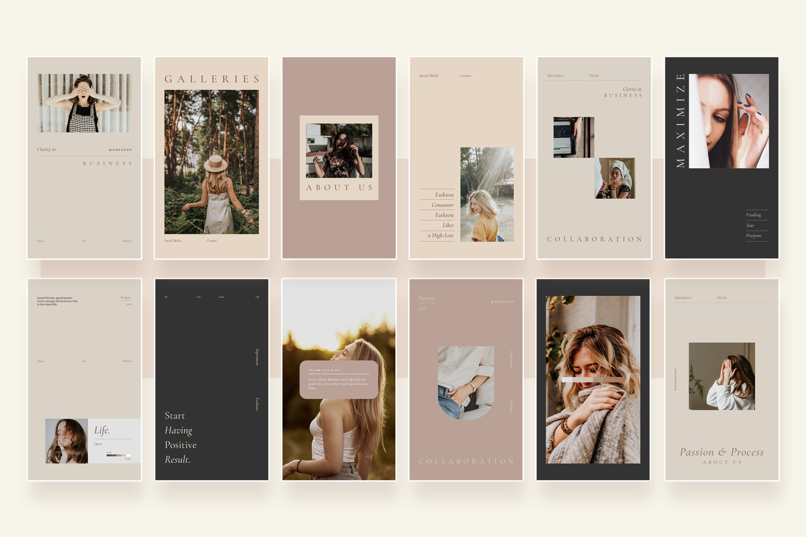 Minimalist Instagram Post &amp; Story Template for Creator