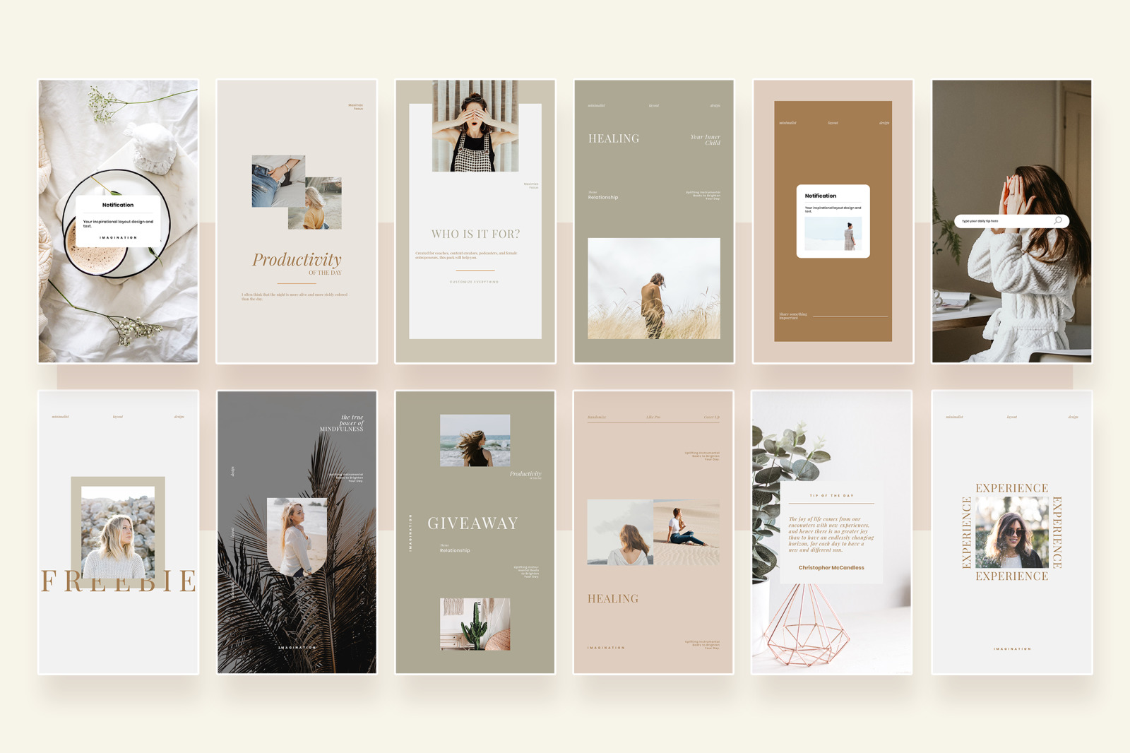 Minimalist Instagram Post &amp; Story Template for Creator