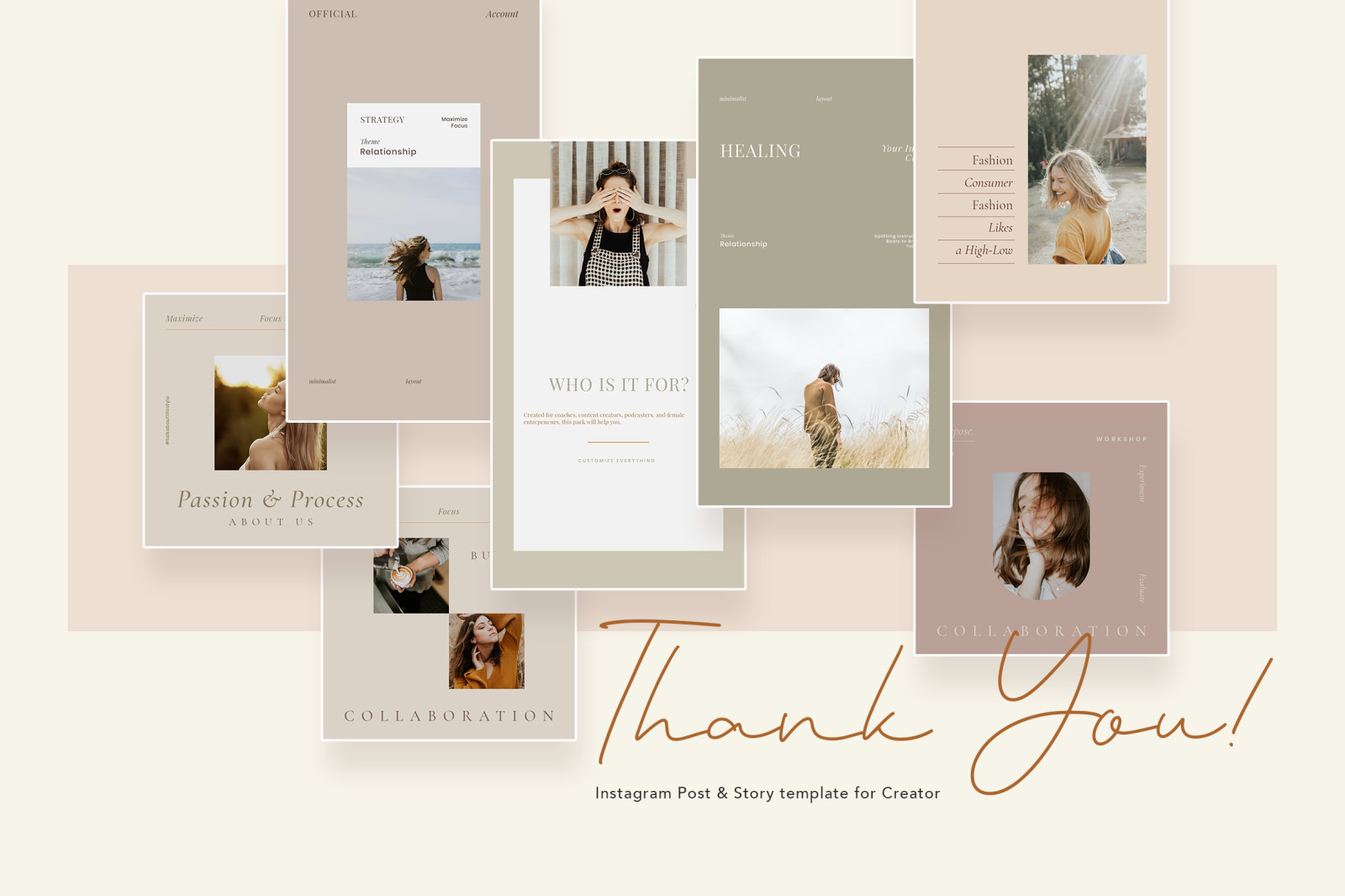 Minimalist Instagram Post & Story Template for Creator Minimalist Instagram Post & Story Template for Creator
