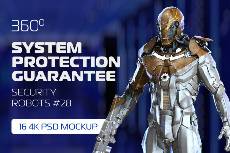 3D Mockup Security Robots #28 - Protection