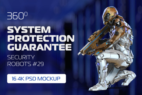 3D Mockup Security Robots #29 - Protection