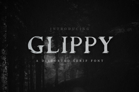 Glippy Industrial Font - Horror poster