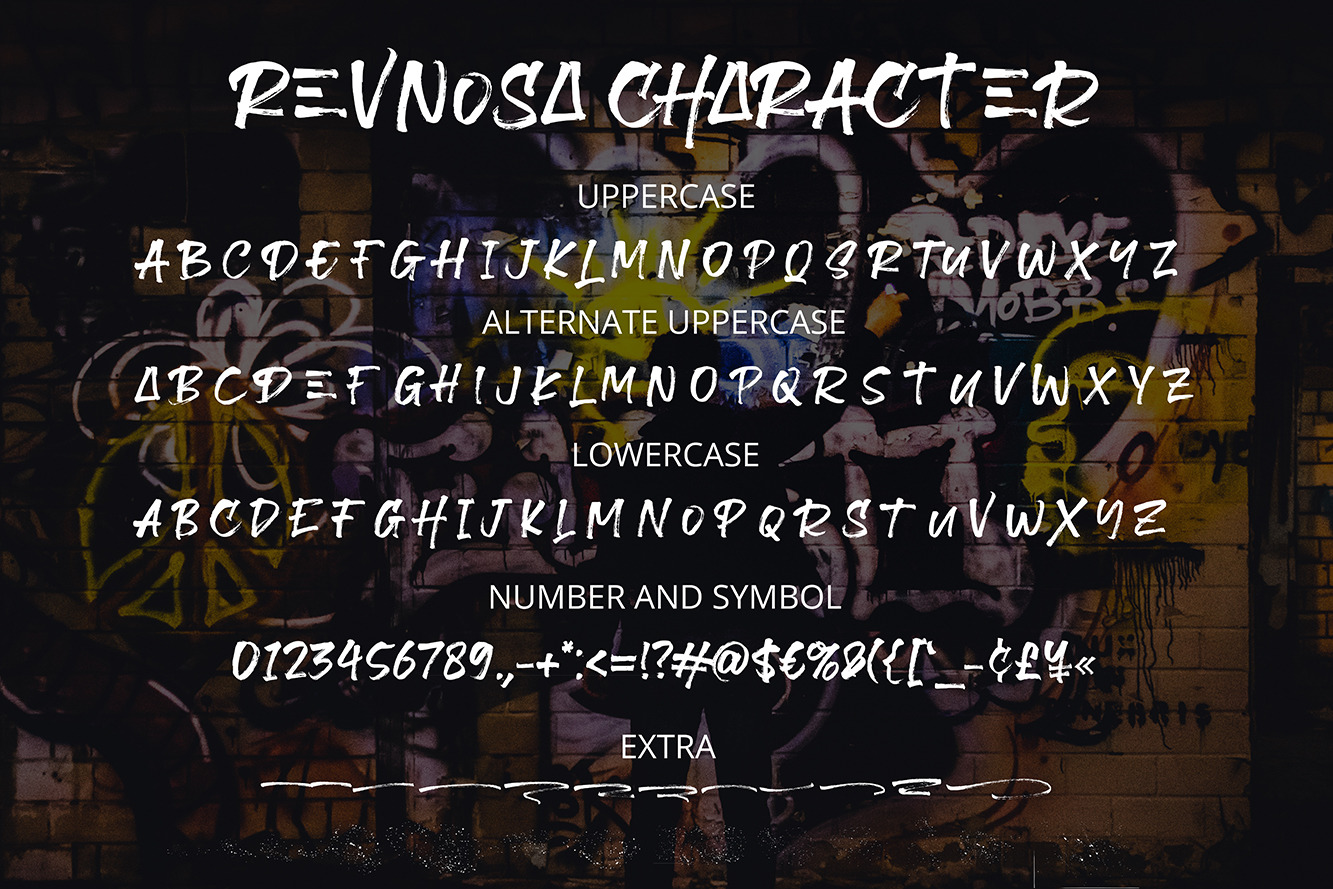 Revnosa Urban Brush Font Revnosa Urban Brush Font