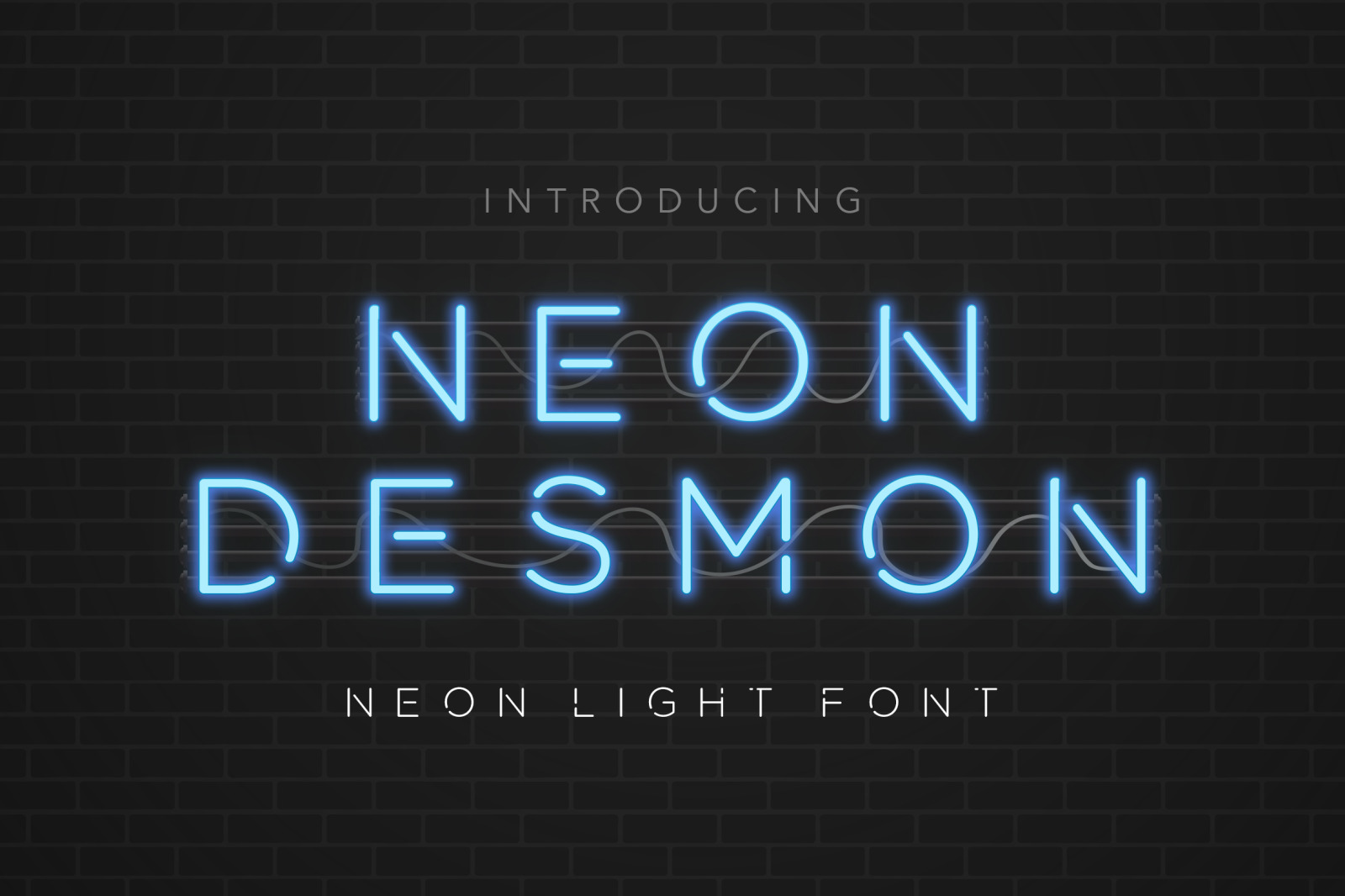 Neon Desmon - Neon Light Font Neon Desmon - Neon Light Font