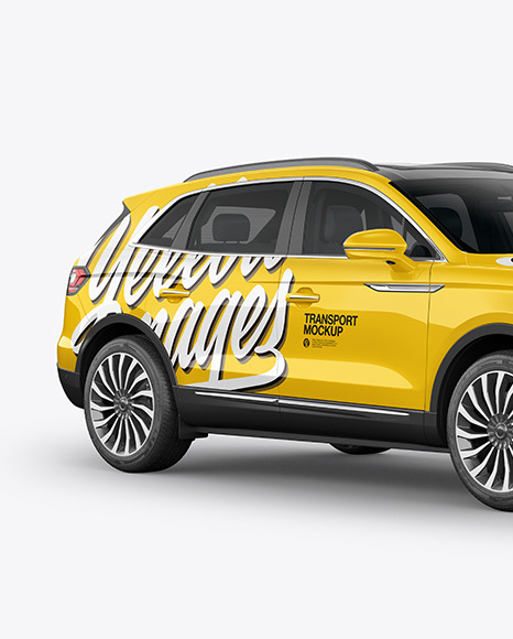 Crossover SUV Mockup – HalfSide View