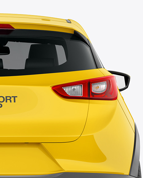 Compact Crossover SUV Mockup - Back View