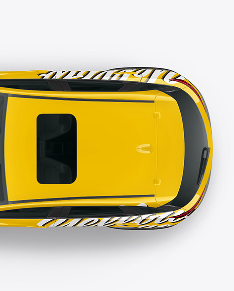 Compact Crossover SUV Mockup - Top View