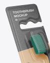 Kraft Toothbrush w/ Matte Cosmetic Tube Mockup