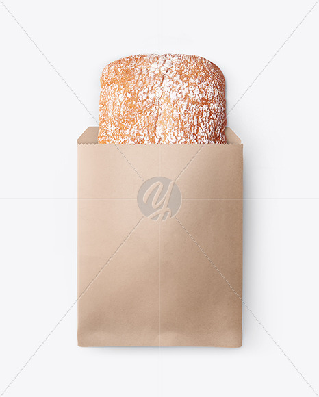 Paper Pack with Ciabatta Bread Mockup