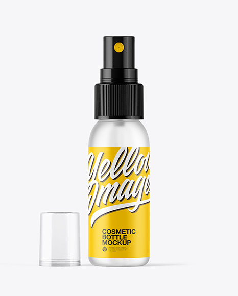 Frosted Spray Bottle Mockup - Matte+aerosol+bottle+mockup+