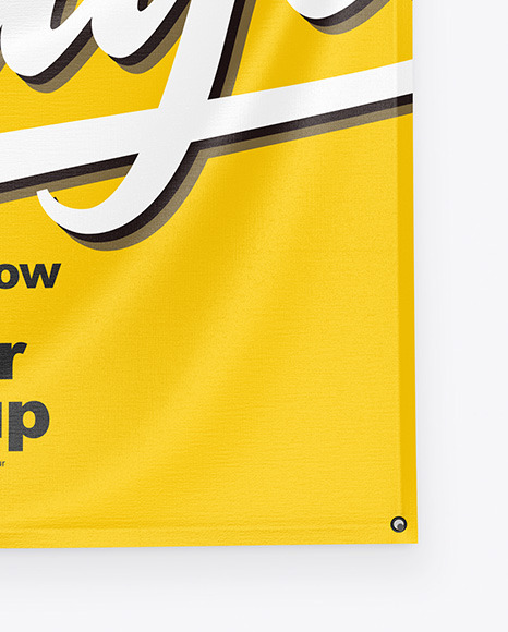 Textile Fabric Banner Mockup