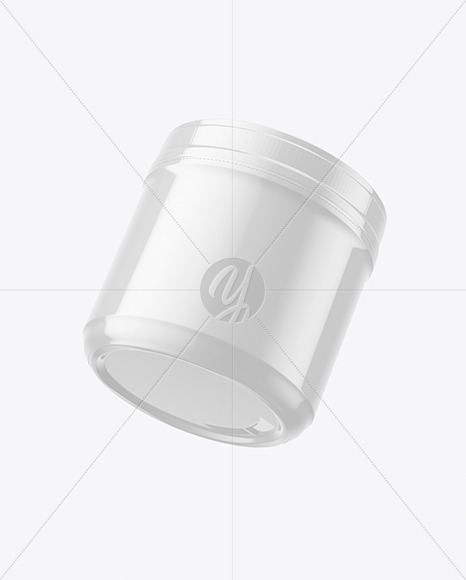 Glossy Protein Jar Mockup