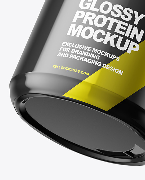 Glossy Protein Jar Mockup