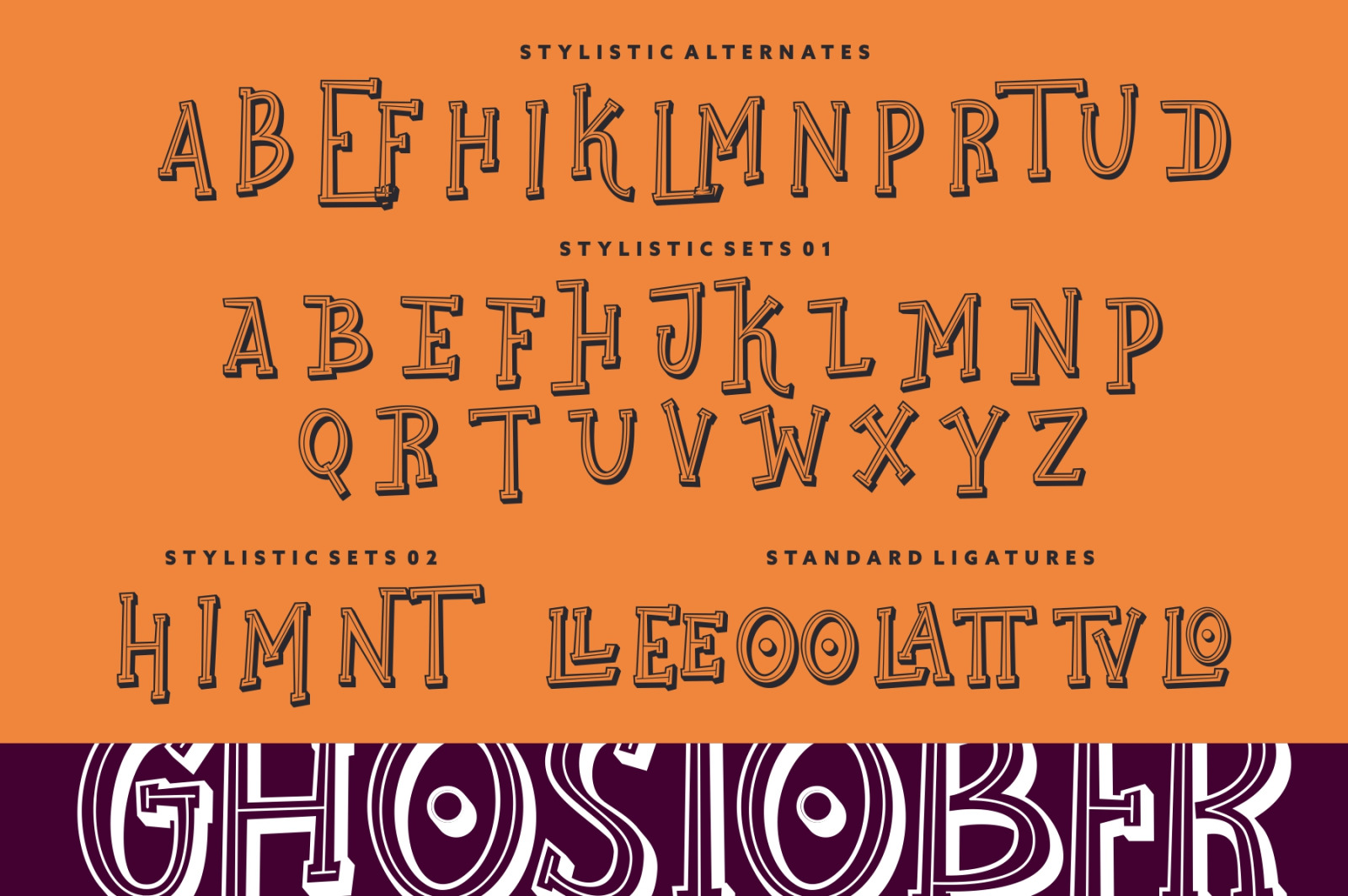 Ghostober | Halloween Layered Font