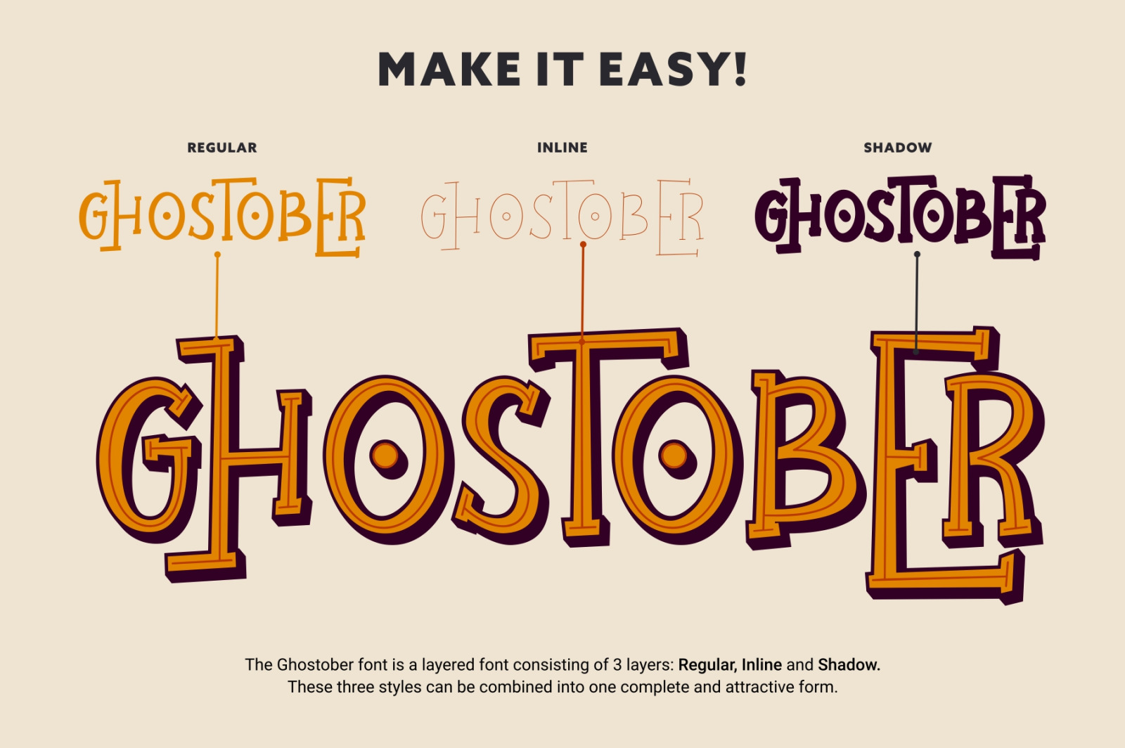 Ghostober | Halloween Layered Font