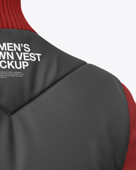 Women's Long Sleeve Down Vest Mockup