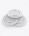 3 Plastic Casino Tokens Mockup