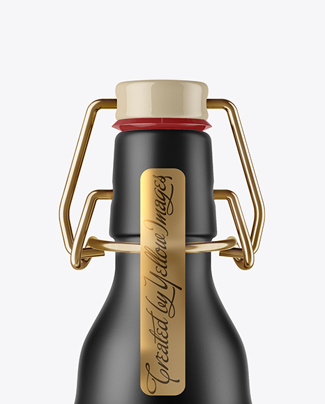 330ml Matte Ceramic Beugel Bottle Mockup