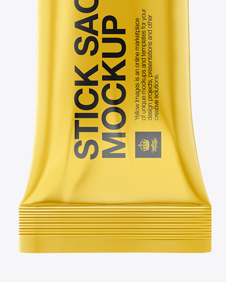 Glossy Stick Sachet Mockup - Front View