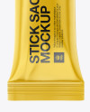 Glossy Stick Sachet Mockup - Front View