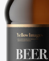 Amber Glass Beer Bottle Mockup