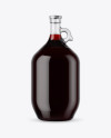 3L Clear Glass Red Wine Bottle With Handle Mockup