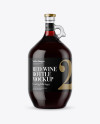 3L Clear Glass Red Wine Bottle With Handle Mockup - Free Download