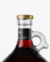 3L Clear Glass Red Wine Bottle With Handle Mockup