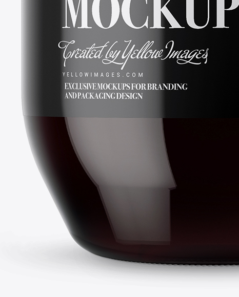 3L Clear Glass Red Wine Bottle With Handle Mockup