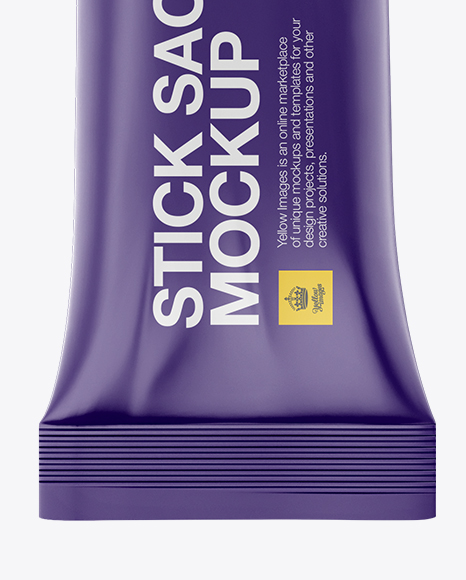 Matte Stick Sachet Mockup - Front View