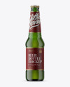 Green Glass Beer Bottle Mockup