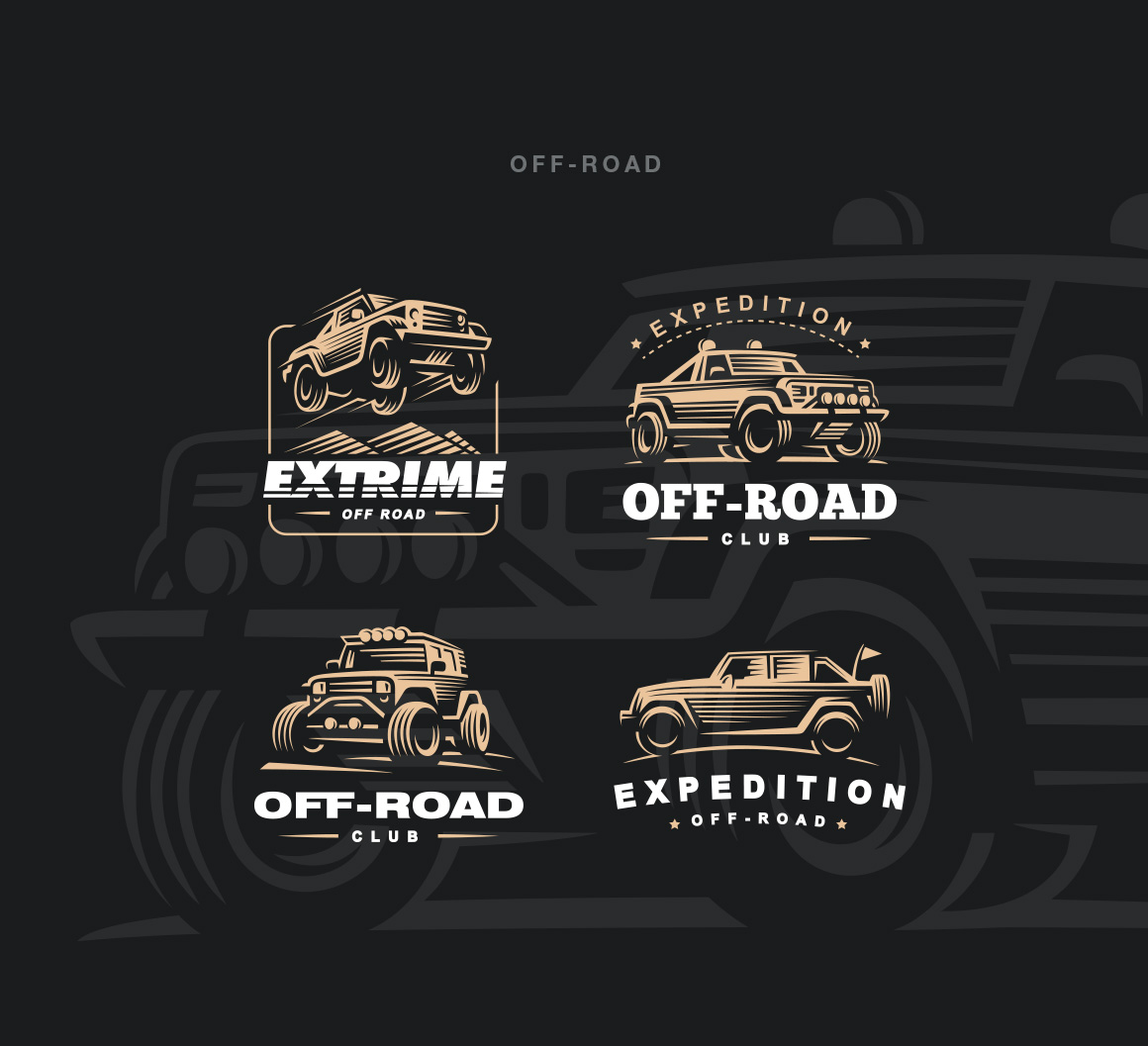 Transport logo set