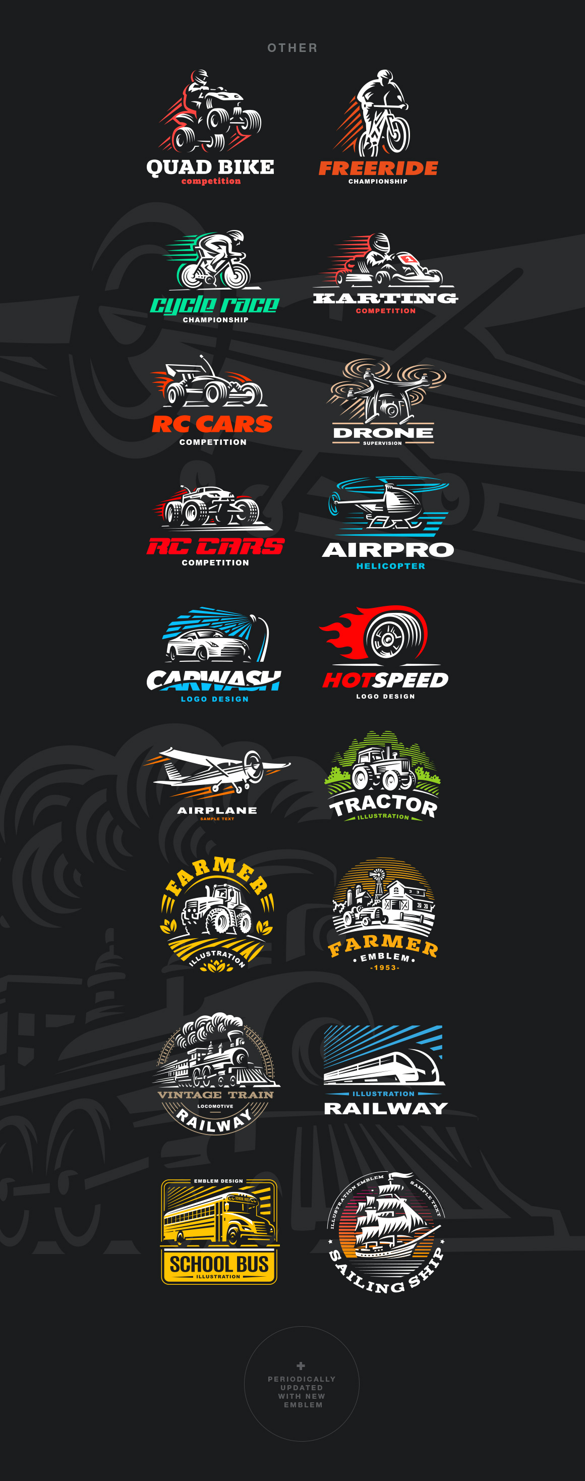 Transport logo set