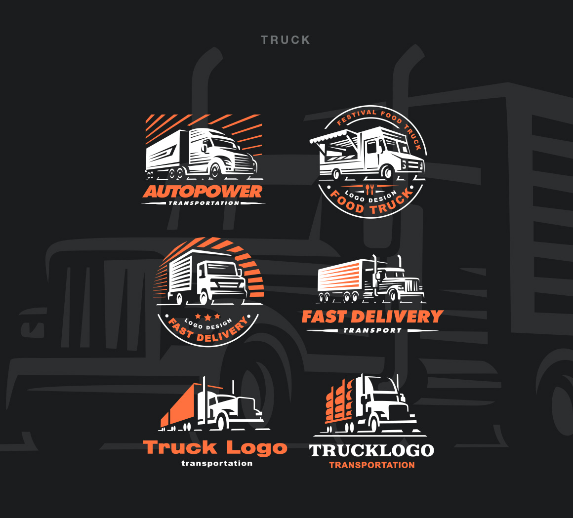 Transport logo set Transport logo set