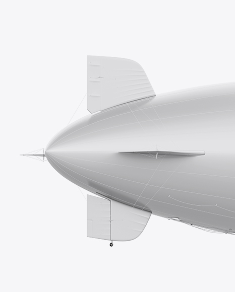 Zeppelin Mockup - Back Halfside View - Free Download Images High