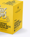 Coffee Box And Two K-Cups Mockup