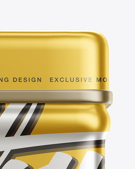 Metallic Tin Box Mockup