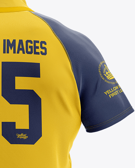 Men’s Rugby Jersey Mockup - Back View