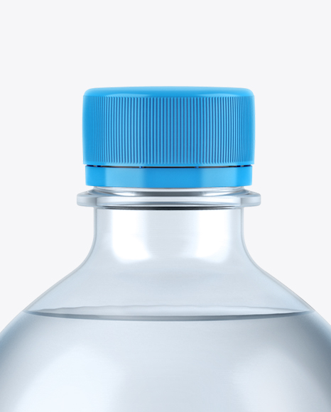 1,5L Blue PET Water Bottle Mockup