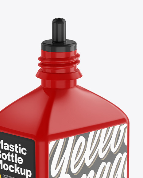 Glossy Plastic Bottle Mockup