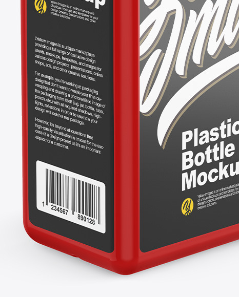 Glossy Plastic Bottle Mockup