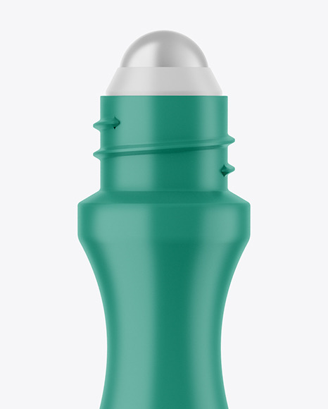 Opened Matte Сosmetic Roller Bottle Mockup