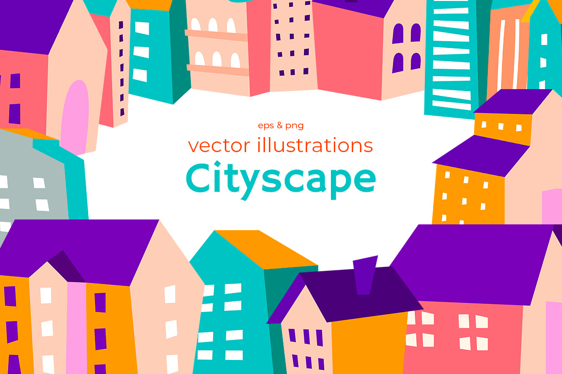 Colorfull cityscape scene creator Colorfull cityscape scene creator