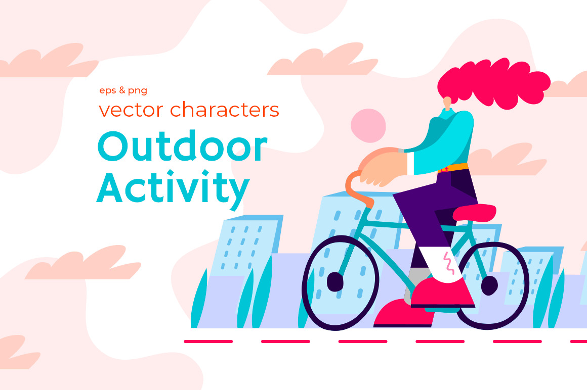 Vector characters outdoor activity Vector characters outdoor activity