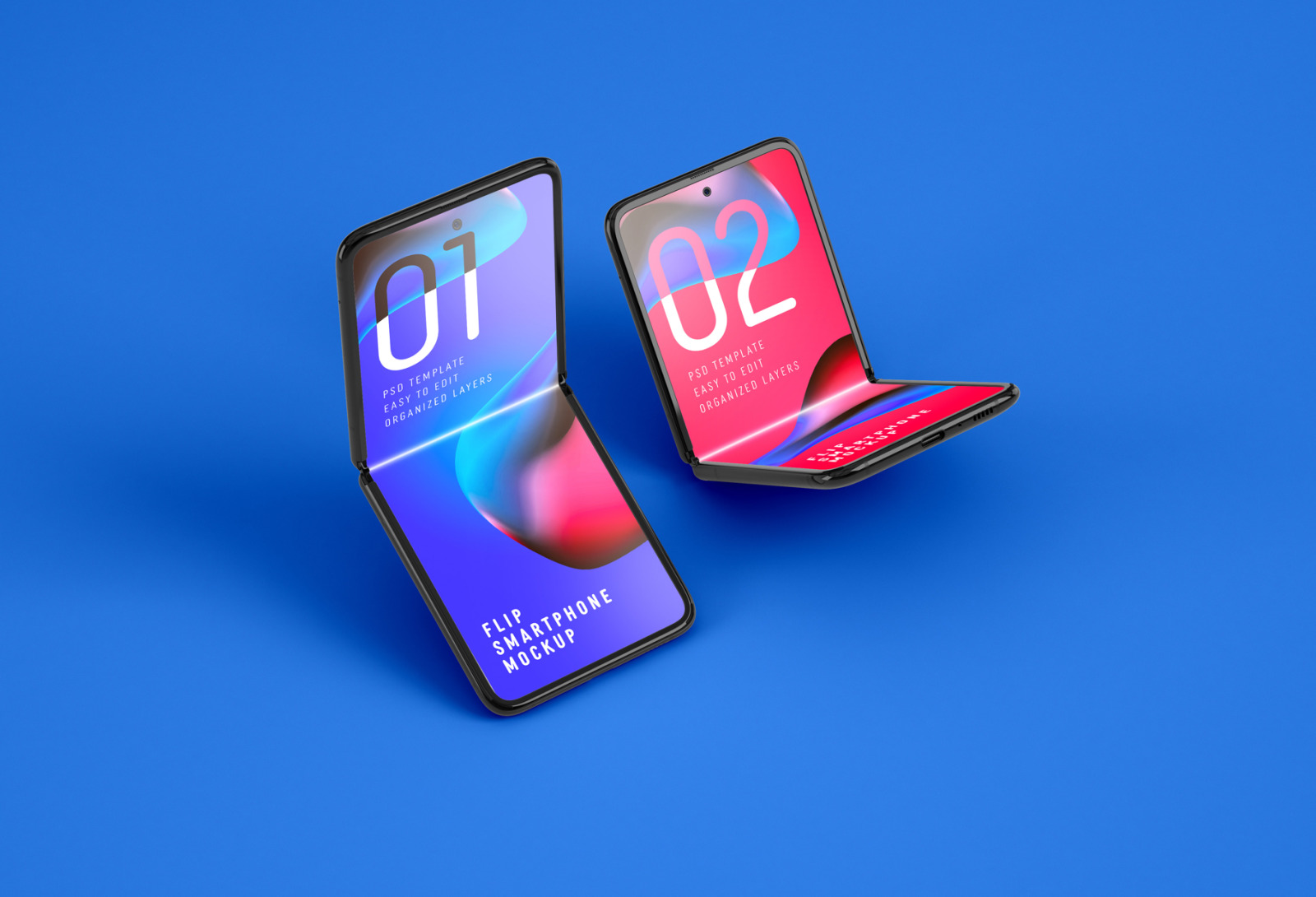 Galaxy Z Flip Mockup | Folding Phone Galaxy Z Flip Mockup | Folding Phone
