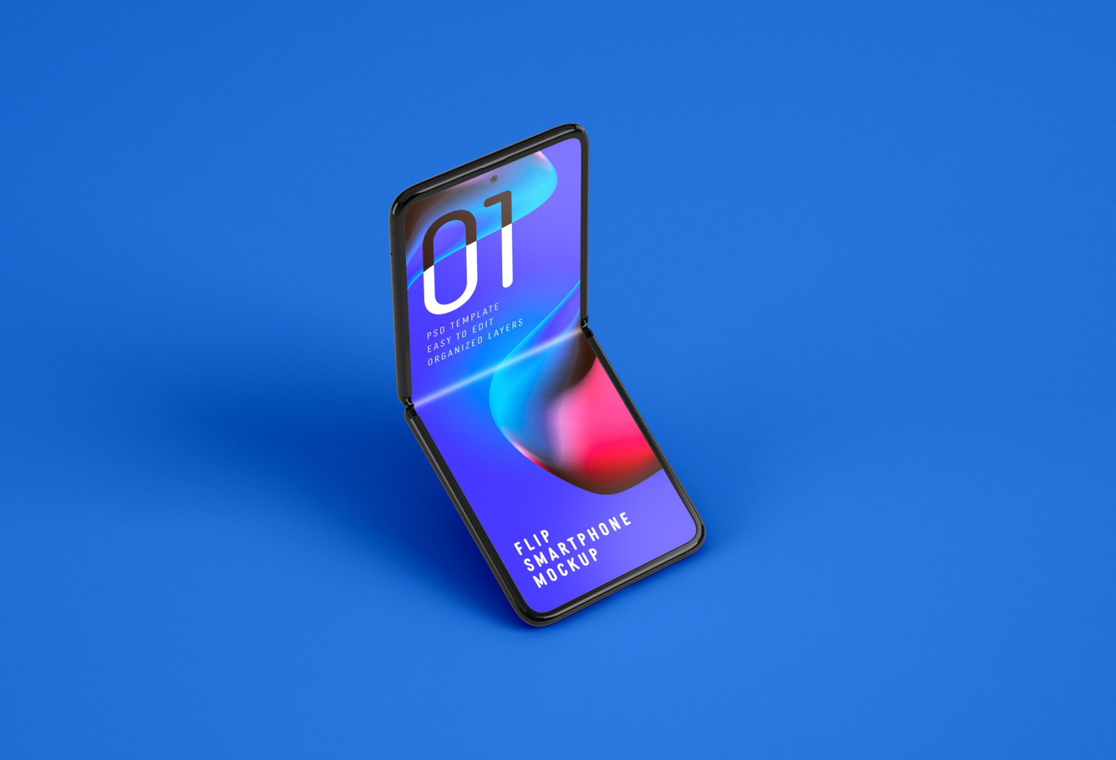 Galaxy Z Flip Mockup | Folding Phone Galaxy Z Flip Mockup | Folding Phone