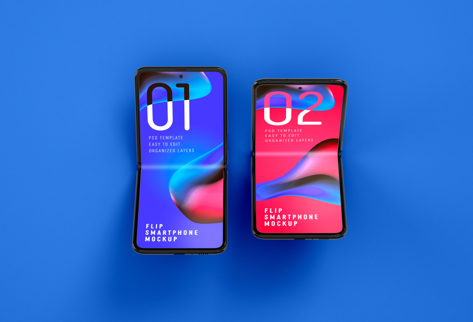 Galaxy Z Flip Mockup | Folding Phone Galaxy Z Flip Mockup | Folding Phone