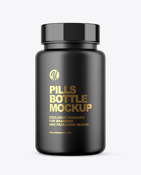 Matte Pills Bottle Mockup