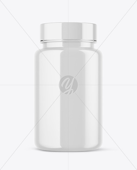 Glossy Pills Bottle Mockup